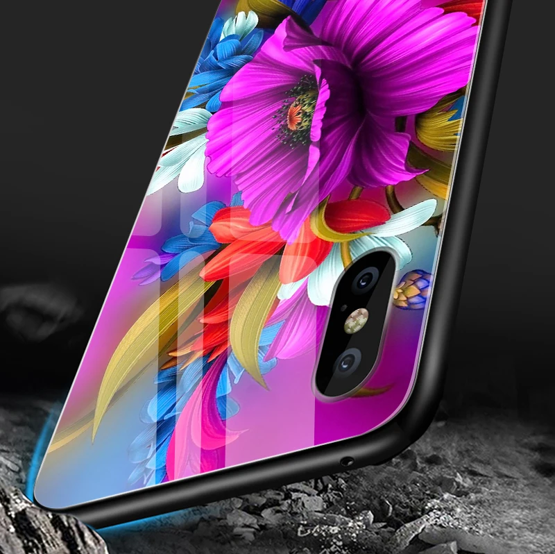 Чехол для iPhone 5S SE 6 6S 7 8 Plus XR XS MAX задняя крышка из закаленного стекла Meizu M5 M6 M8 M9 Note 16th