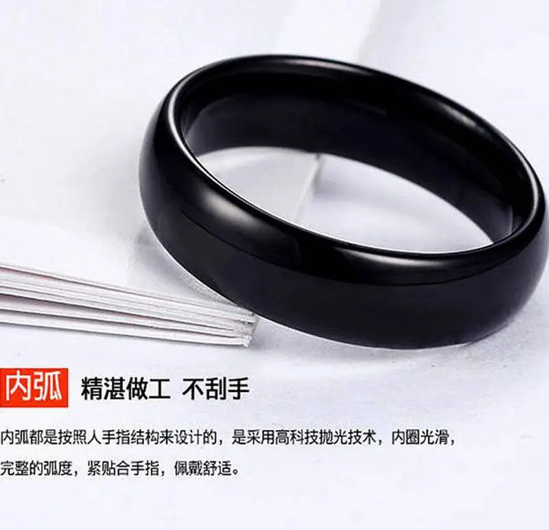 Couples rings JUCHAO Smooth Stainless Steel Couple Rings 6MM