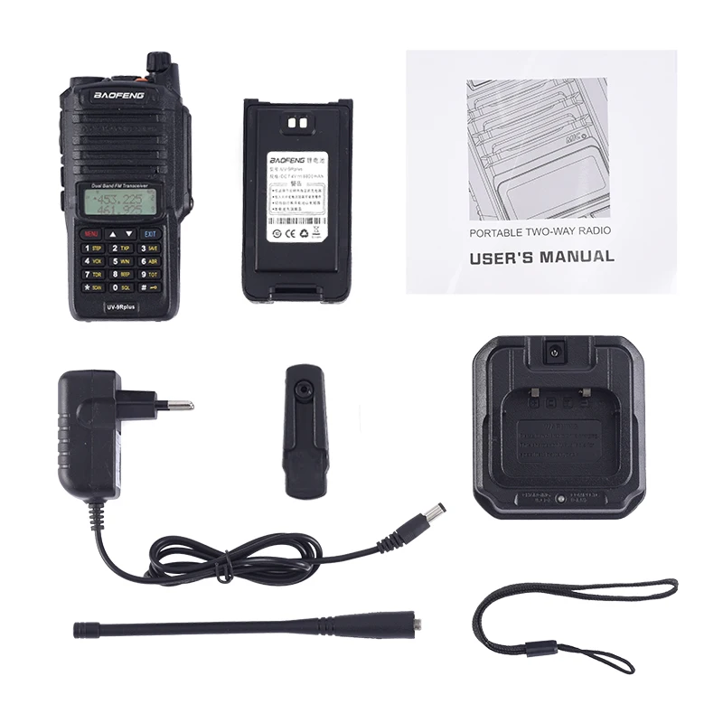 Baofeng UV-9R plus 50 км Водонепроницаемая рация 8000 мАч двухстороннее радио vhf uhf дальняя CB радиостанция морской обновления