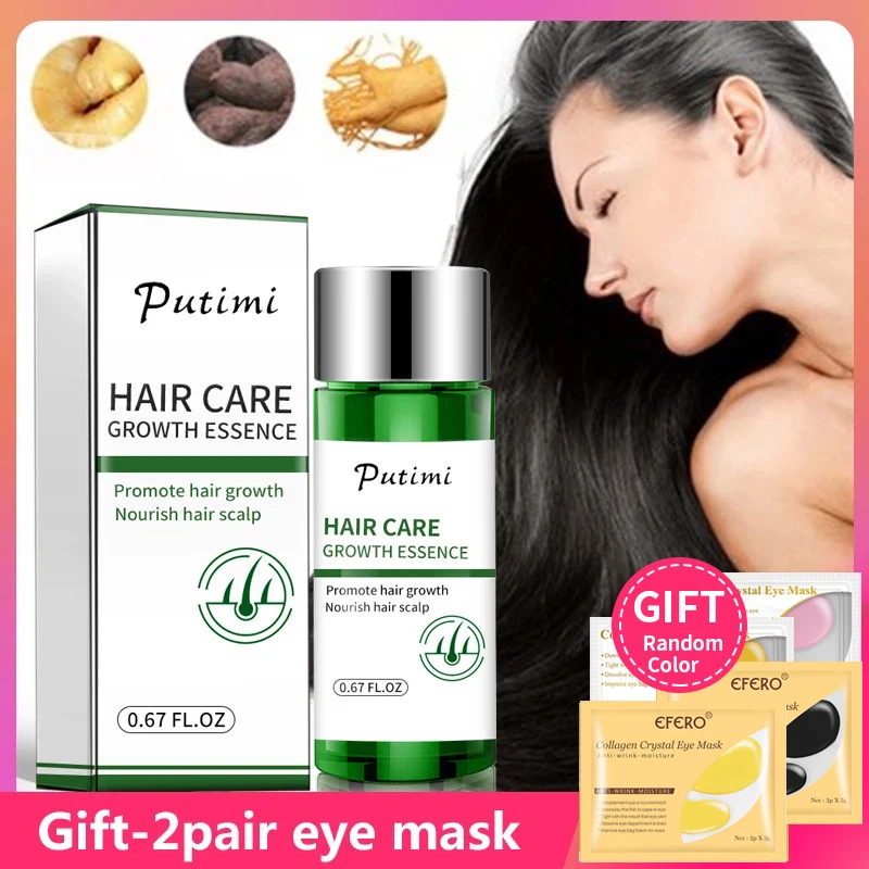 Natural Hair Growing Serum Prevent Baldness Hair Loss Treatment Fast Growth Essence Restoration Thicken Hair Care Product