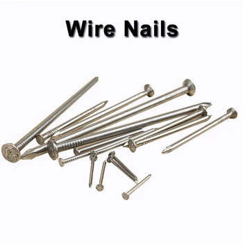 

Wire Nails Flat Head Carbon Steel Hardware Cable Clamp Clips Nail-in Circle Fastener With Management Household Tools