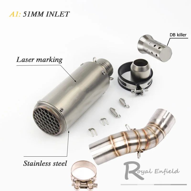 Слипоны для Kawasaki Z900 мотоциклетные выхлопные трубы глушителя модифицированные со средним соединением Соединительная труба полная система - Цвет: 10