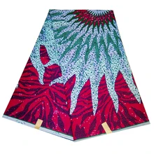 Новая африканская восковая ткань с принтом Анкара, настоящая голландская восковая Ткань, полиэстер, высокое качество, шитье для женщин, вечерние платья, 6 ярдов