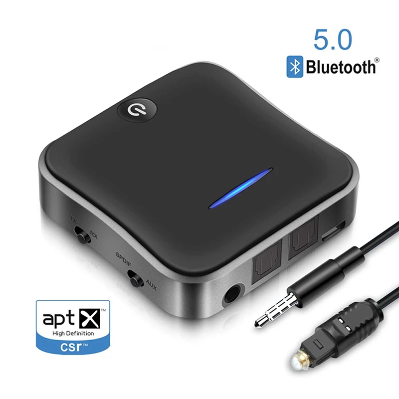 Bluetooth 5,0 передатчик приемник CSR8675 APTX HD аудио музыка беспроводной адаптер 3,5 мм USB разъем AUX/SPDIF для автомобиля ТВ ПК наушники