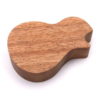 

3pcs/set Wooden Guitar Pick Box with 2 Picks Paddle Wood Container for Guitarist