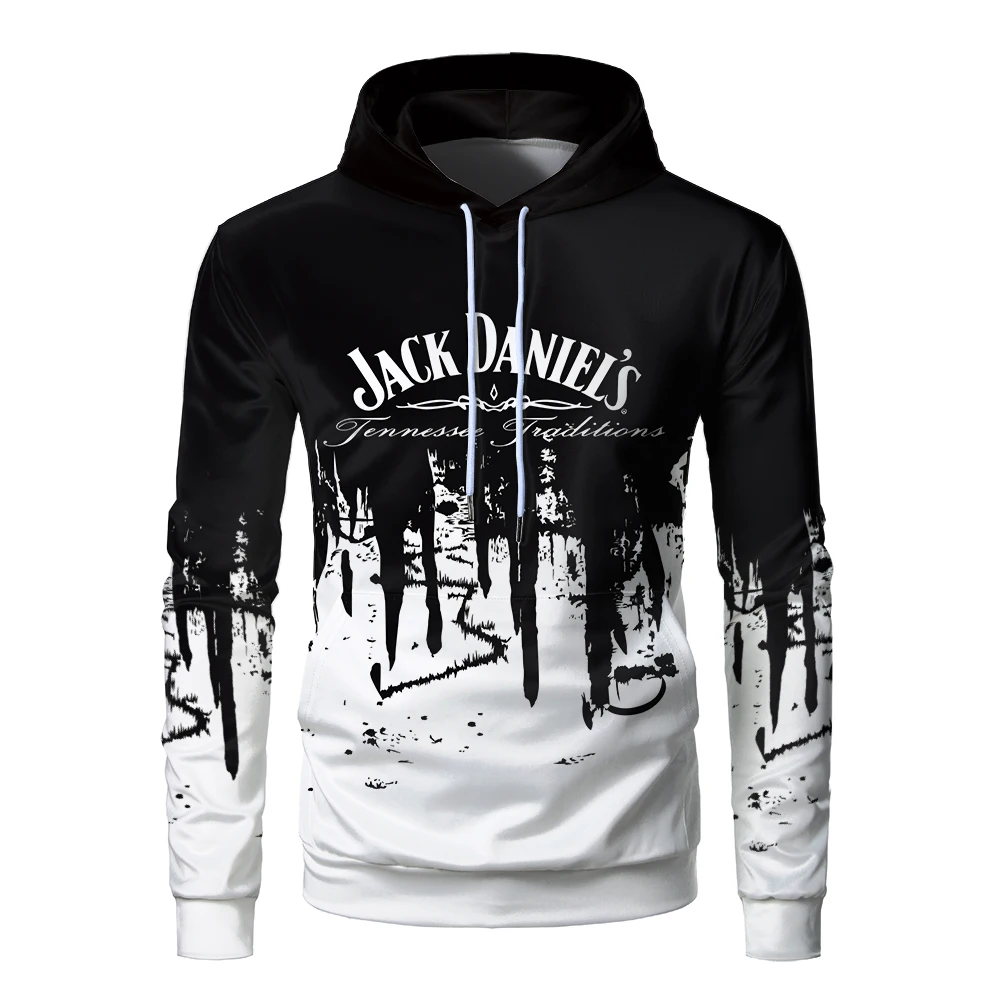 Мужские толстовки с 3D принтом Jack Daniel мужская повседневная Уличная одежда в стиле
