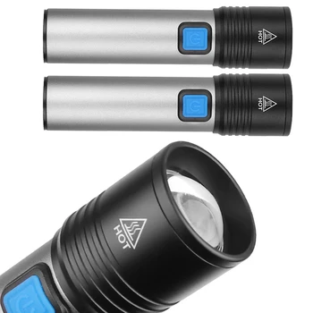 

Zoomable LED Rechargeable Torch Flashlight Work Light Headlamp Camp Flashlight Headlight Outdoor Touch Torch Light