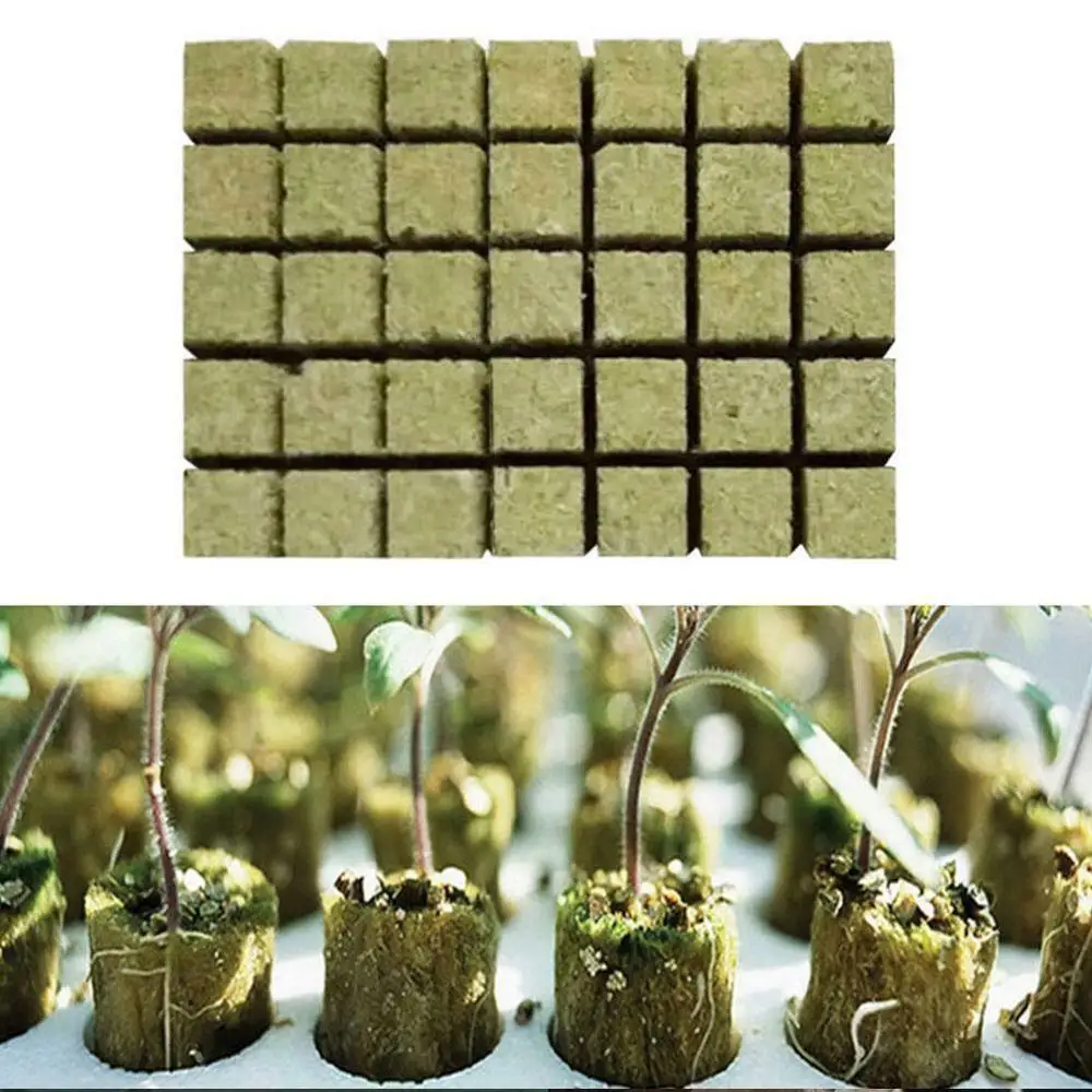50 шт grow plug a pack Grodan " Starter Cubes plugs-hydroponic rockwool grow media. Распространение клонирования из минеральной ваты кубики