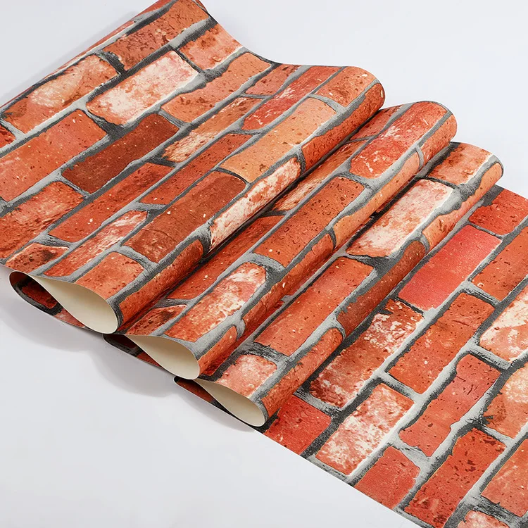 

Special Offer Retro Characteristics Faux Brick Wallpaper 3D Culture Brick Pattern Clothing Shop Restaurant Engineering PVC Wallp