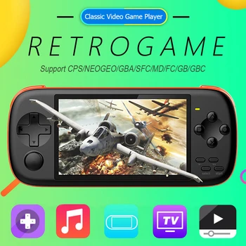 

Powkiddy J6 Handheld Game Console 4.3 inch IPS Screen HD Arcade Game Player for NES PSP GBA SFC Portable Game Console