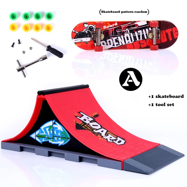 Finger Skateboards Skate Park Ramp Parts for Tech Practice Deck Children Gift Set Fingerboard Toys Sport Game for Kids Children 2