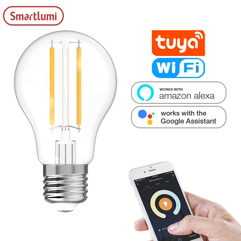 Светодиодные лампы Smartlumi E27 с нитью накаливания для люстры лампа освещения дома