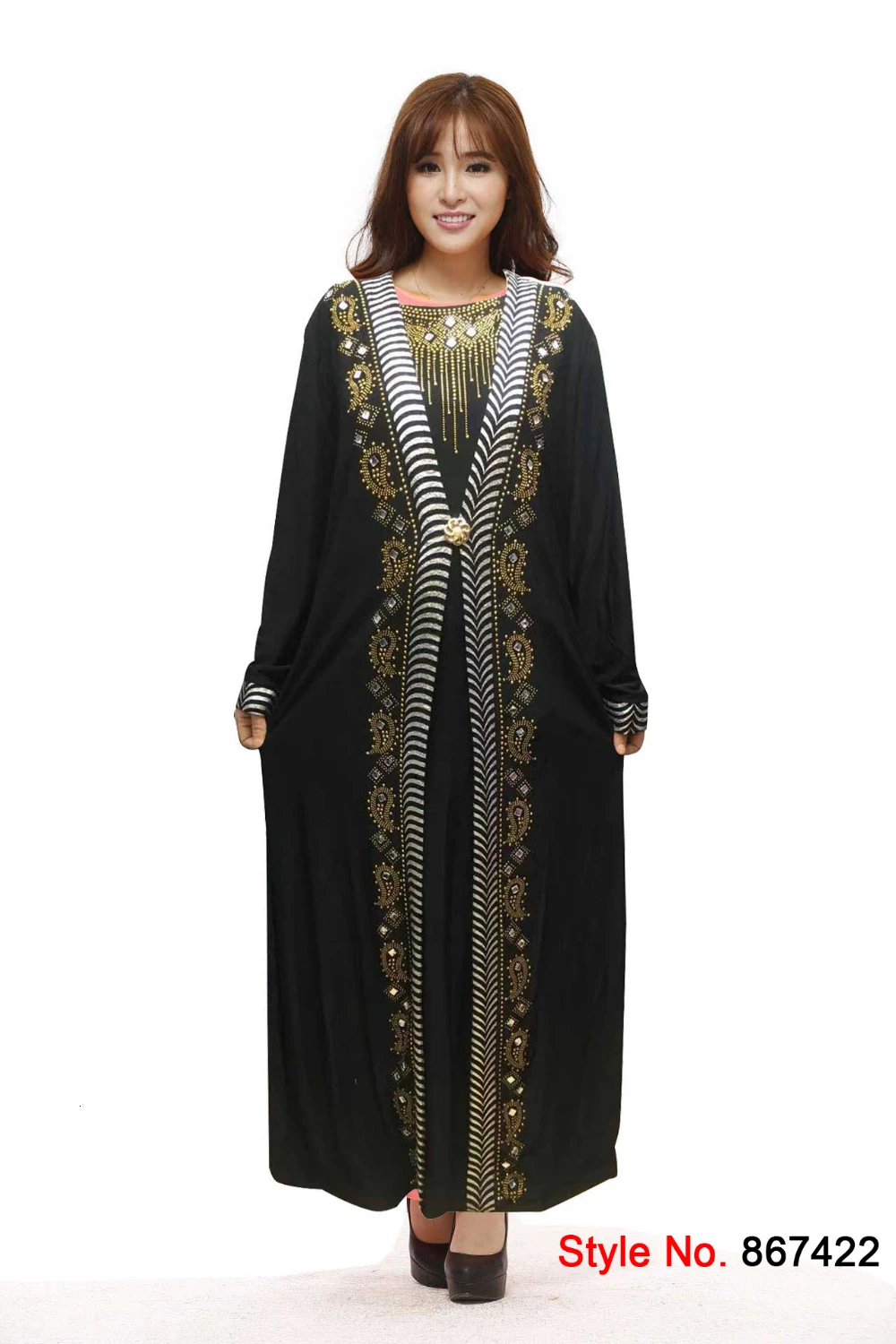muslim dress abaya Ислам Мусульманский черный абаи халат для женщин турецкие платья Дубай Кафтан Турция ислам ic одежда Малайзия такчита джеллаба джилбаб - Цвет: muslim dress abaya