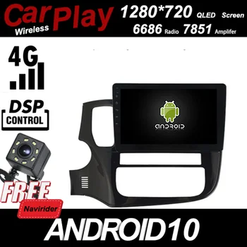 

Qled 1280*720 Screen Car Android 10 Player for Mitsubishi Outlander stereo Automotive Carplay Bluetooth GPS Radio Head Unit