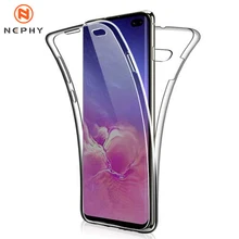 360 claro caso para Samsung Galaxy A10 A20 A30 A40 A3 A5 A7 J3 J5 J7 2017 A6 A8 más J4 J6 J8 2018 teléfono móvil cubierta