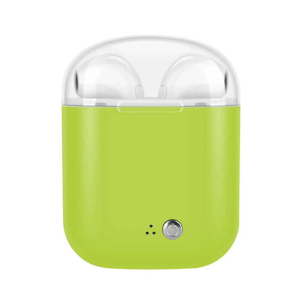 plus green I7S TWS Bluetooth 5,0 стерео наушники беспроводные наушники спортивные наушники гарнитура для телефона huawei xiaomi - Цвет: plus green