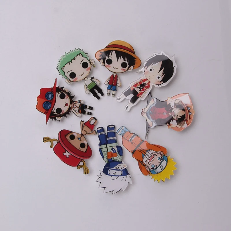 2020 New Acrylic Brooch Badges Backpack Decorative Brooches Pin on Clothing Bag Decor for Kid Anime Brooch