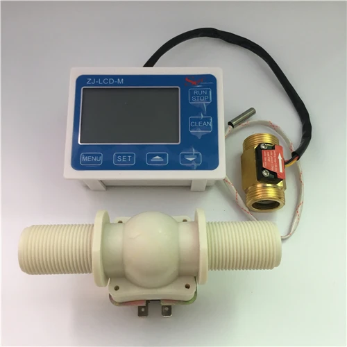 ZJ-LCD-M регулятор расходомера с 3/" клапаном+ Датчик потока 3/4