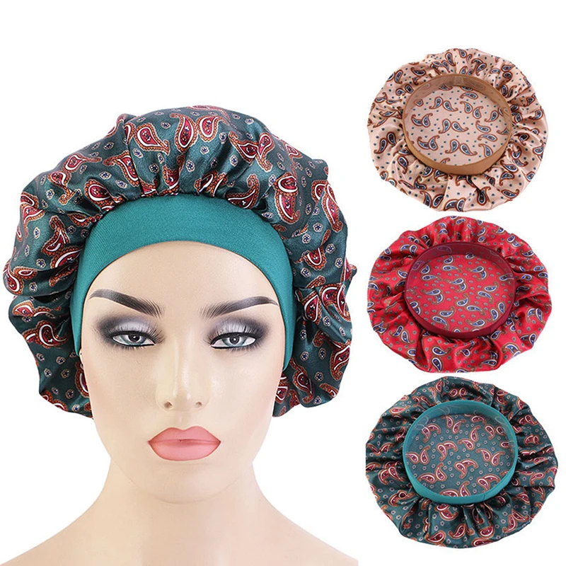 Hair Satin For Sleeping Shower Cap Silk Women New Night Sleep Cap Head