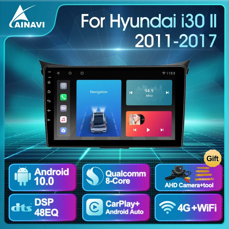 Автомагнитола на Android 10 с GPS для Hyundai I30 II 2 GD 2011-2017 автомагнитола мультимедийный