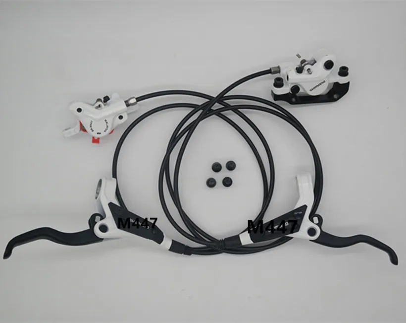 white-black BR M446 M447 тормоза для велоспорта, комплекты гидравлических тормозов для велосипеда, передние и задние части для езды на велосипеде, черный/белый цвета - Цвет: white-black