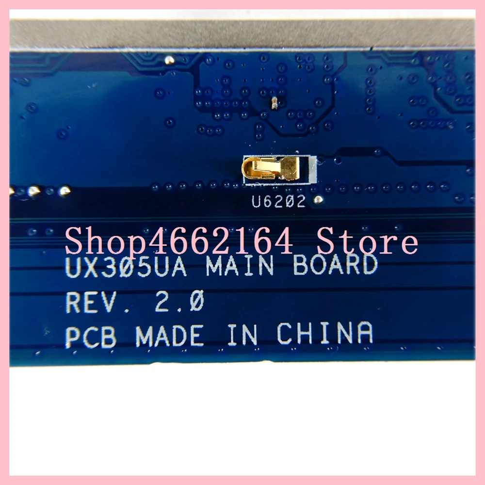  UX305UA With i5-6200 CPU 4GB RAM mainboard For ASUS UX305U UX305UA laptop motherboard 90NB0AB0-R000
