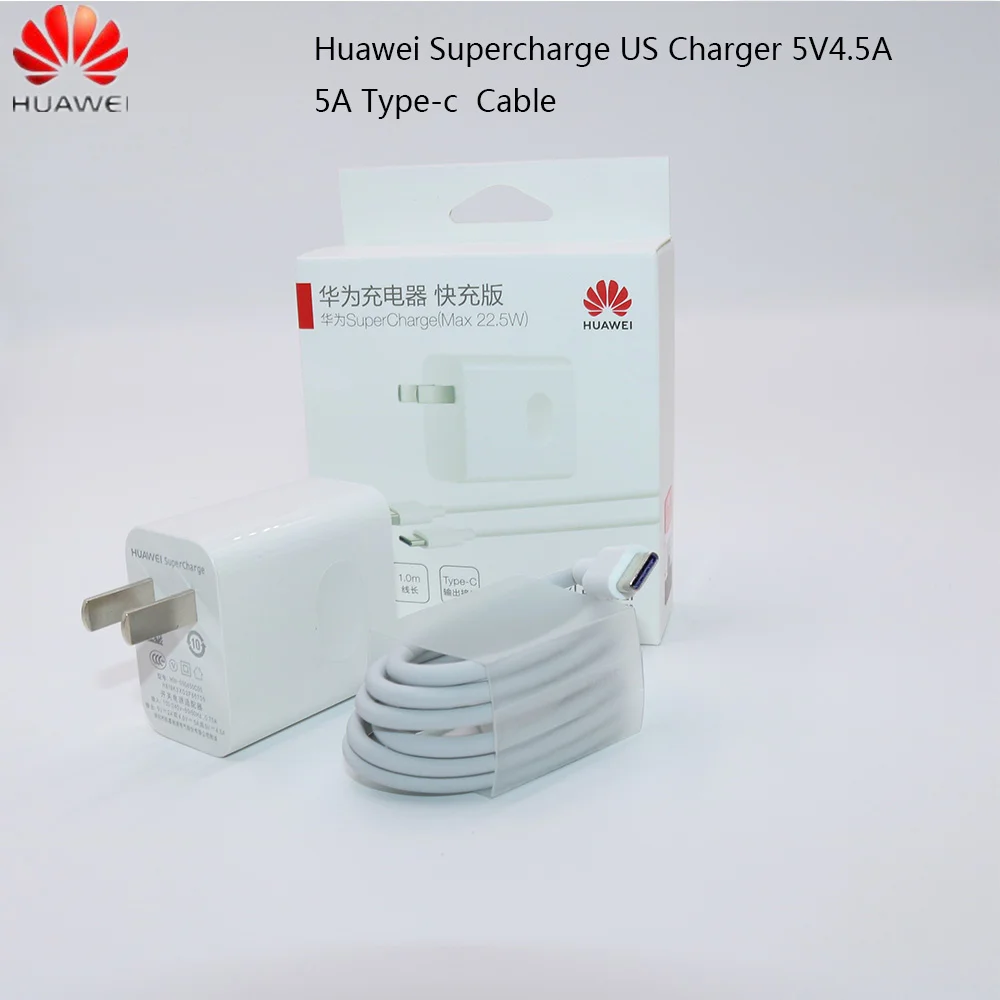 Настенное зарядное устройство USB huawei для путешествий SuperCharge Fast 5V4. 5A 5А usb type C кабель P20 Pro Lite P10 P9 Plus Mate10 Mate9
