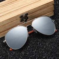 Lunettes de soleil de marque GM pour femmes, monture en bois rouge avec cadre en métal, lunettes de soleil en bois pour hommes et femmes, boîte cadeau en papier S2801 2