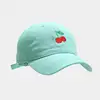 2021 Cotton Cherry Fruit Embroidery Casquette Baseball Cap Adjustable Outdoor Snapback Hats for Men and Women 37 5