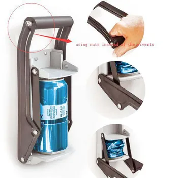 

16oz 500ml Large Can Recycling Machine Jar Crusher Wall-mounted Press Beer Bottle Bar Opener Crusher Wall Mounted Hand Push