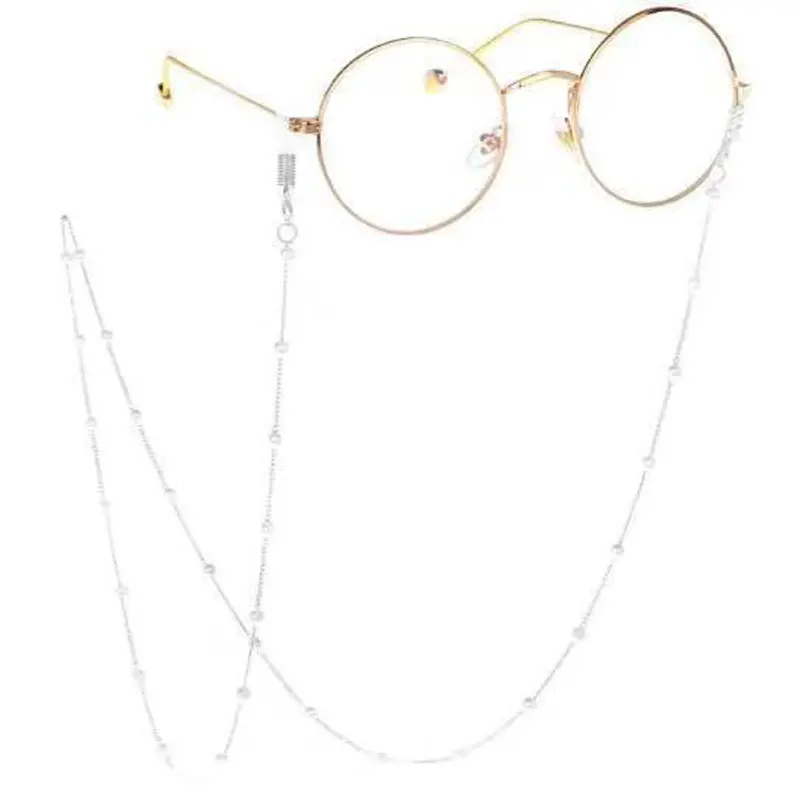 style-4-silver 5 стилей Модные женские цепочки для очков очки на веревке цепочка для очков для чтения жемчужный Бисерный шнур для очков держатель шейный ремень - Цвет: style-4-silver