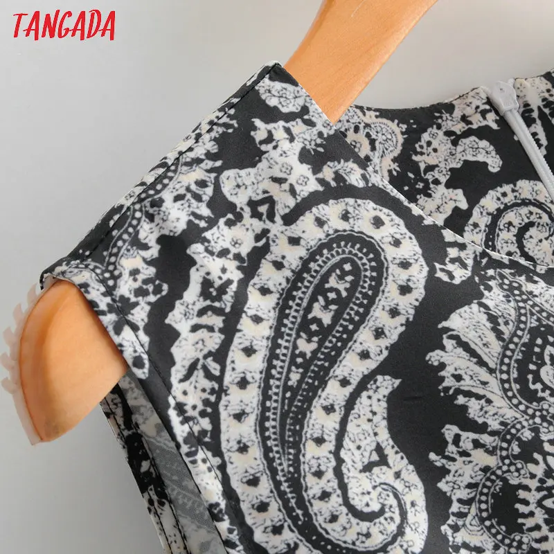 Tangada Women summer vintage floral print long jumpsuit sleeveless zipper female OL Jumpsuit 1F159 Tangada Women summer vintage floral print long jumpsuit sleeveless zipper female OL Jumpsuit 1F159