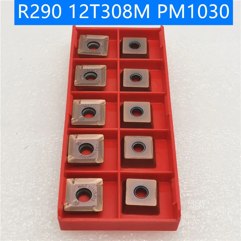 

10PCS R290 12T308M PM 1030 R29012T308M PM1030 Carbide Insert Turning Tool Turning Milling Cutter CNC Cutting Tool Slot