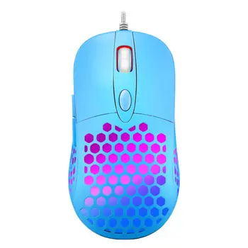 

Light Weight Wired Mouse Hollow-out Honeycomb Shell Gaming Mouce RGB Mice 6Key 63HD