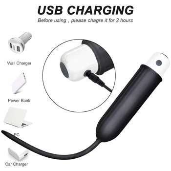 Adult Product Male Masturbator Urethral Plug Vibrator Urethra Dilators Sex Toys For Men Prostate Massager Penis Plug Erotic Toy 4