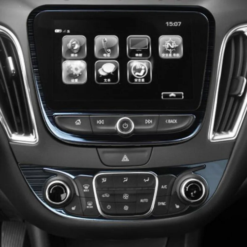 Tonlinker передняя отделка контроль NAV крышка стикер для Шевроле Malibu-19 Автомобиль Стайлинг 1 шт. крышка из нержавеющей стали стикер