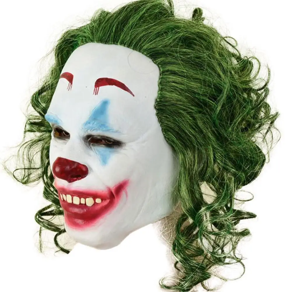 Stephen King's It Pennywise Джокер маска фильм клоун на Хэллоуин костюм косплей страшный шалость с волосами для вечерние Хэллоуин