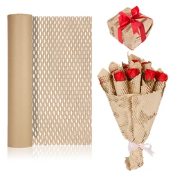 Papier Kraft pour fleurs, papier nid d'abeille fait à la main, matériel d'emballage décoratif pour cadeau, fête d'anniversaire, papier d'emballage ménager 