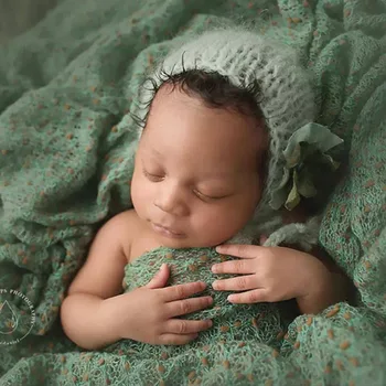 

Soft Breathability Personalized Blanket Newborn Photograph Props Cotton Wrap Stretchable Newborn Photo Shoot Infant Photography