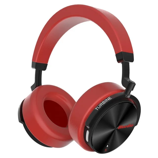 Bluetooth-наушники с функцией активного шумоподавления, беспроводная гарнитура для телефонов, музыка с распознаванием лица - Цвет: Красный