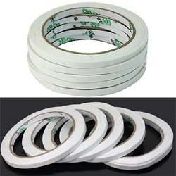 10 rouleaux de ruban adhésif Double face blanc 6mm x 10m, Gel adhésif de haute qualité, fournitures scolaires et de bureau 
