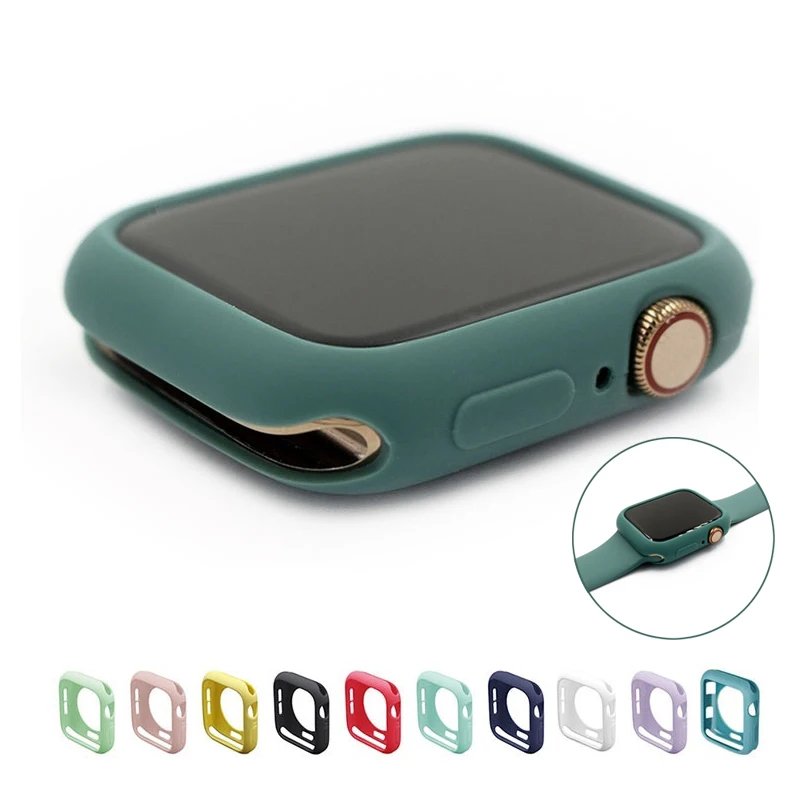Candy Soft Silicone Case for Apple Watch 3 2 1 42MM 38MM Cover Protection Shell for iWatch 4 5 6 SE 44MM 40MM Watch Bumper afbeelding
