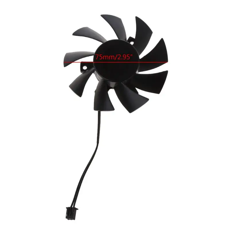 

T128015SH 75MM 2Pin DC 12V 0.32AMP Cooling Fan For EVGA GTX 650 650Ti GTS 450