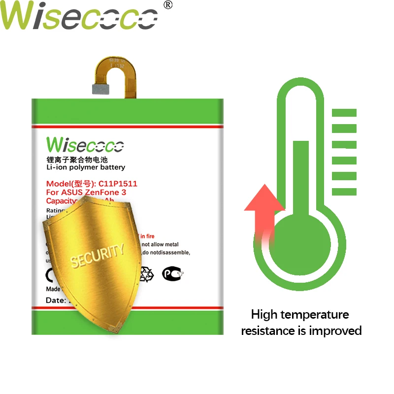 WISECOCO 4850mAh C11P1511 Аккумулятор для Asus ZenFone 4 Selfie ZD553KL телефон с номером