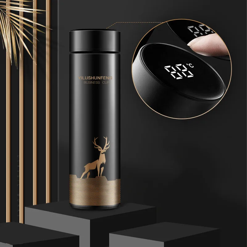

Smart New Fashion Mug Stainless Steel Water Thermal Bottle Temperature Display With LCD Touch Screen Waterproof Travel Cup