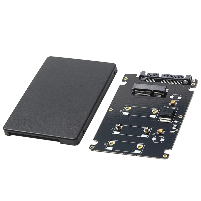 Mini Pcie mSATA SSD до 2,5 дюймов SATA3 адаптер карты с корпусом 7 мм Толщина Черный