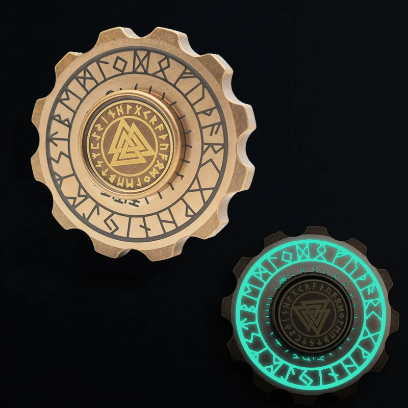 

Adult Toys Spinner Anti-stress EDC with Luminous Viking Pirate High-end Chancery Hand Compass Gear Fingertip Copper Retro