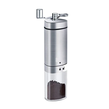 

Manual Coffee Grinder, Stainless Steel Coffee Grinder with Adjustable Ceramic Co