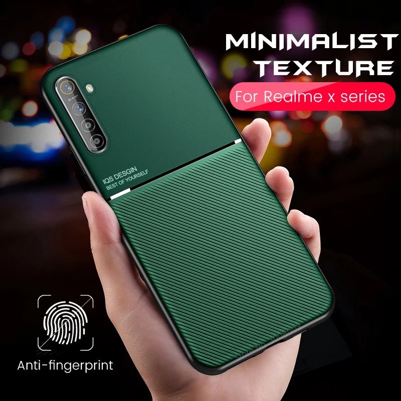 Магнитный автомобильный держатель полная защита чехол для oppo realme xt x lite