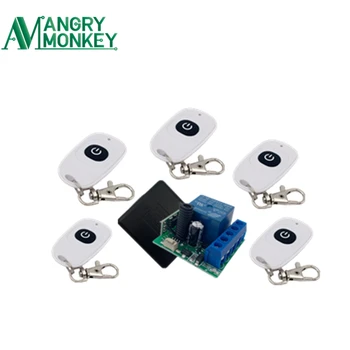 

433Mhz Universal Wireless Remote Switch DC 12V 1CH relay Receiver Module and RF Transmitter 433mhz Remote Controls 1 Key